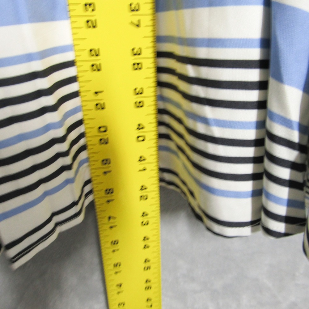 ModCloth Fit Flare Dress XL Striped Square Neck Smocked Waist Flutter Sleeve - Picture 7 of 12